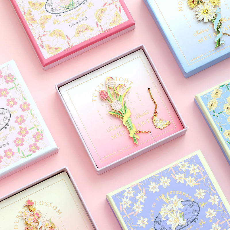 Bladwijzer - Vergulde messing metalen bladwijzer