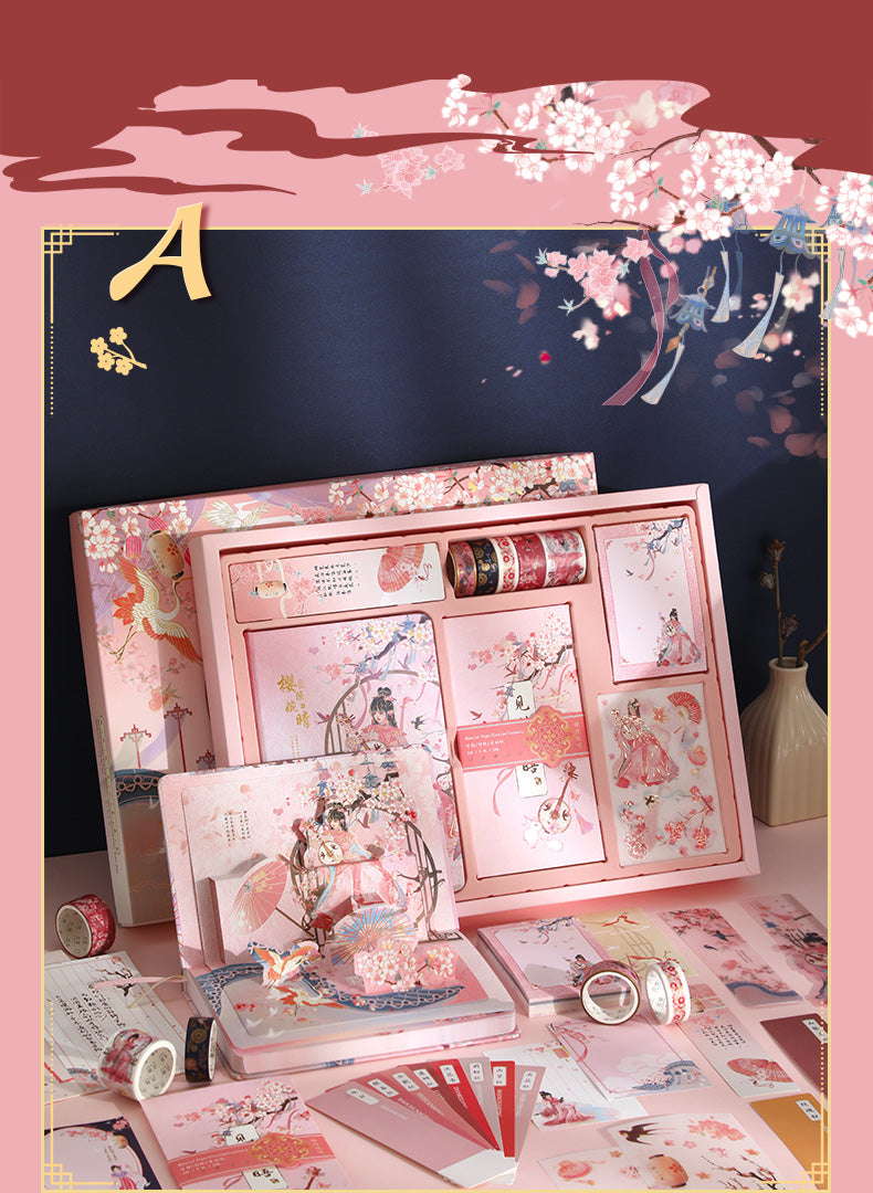 Bullet Journal Set - Luxe notitieboek cadeauset in Chinese stijl - Roze