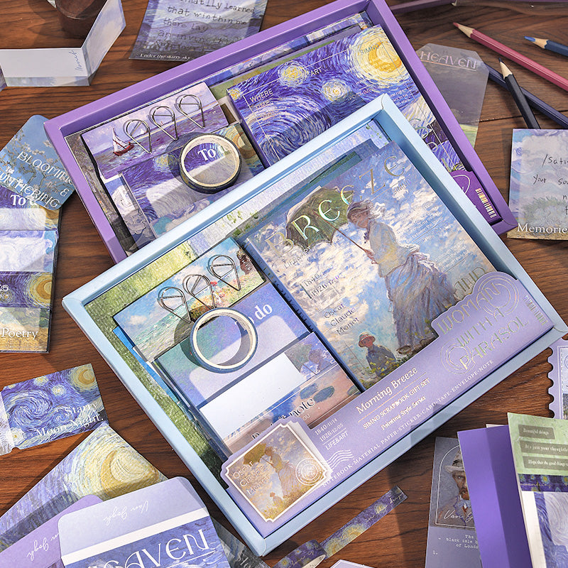 Simno Bullet Journal Set - 155 stuks - A6-notitieboek - Accessoires - Stickers - Sjablonen - Producten - Washi Tape - Scrapbook Album - Paars