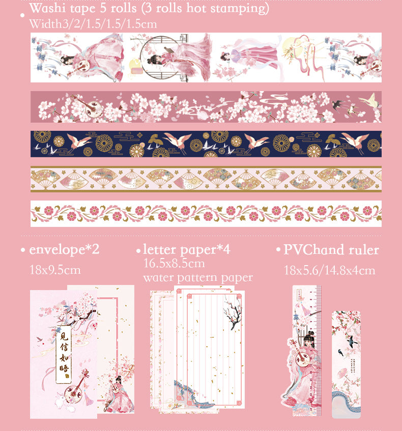 Bullet Journal Set - Luxe notitieboek cadeauset in Chinese stijl - Roze