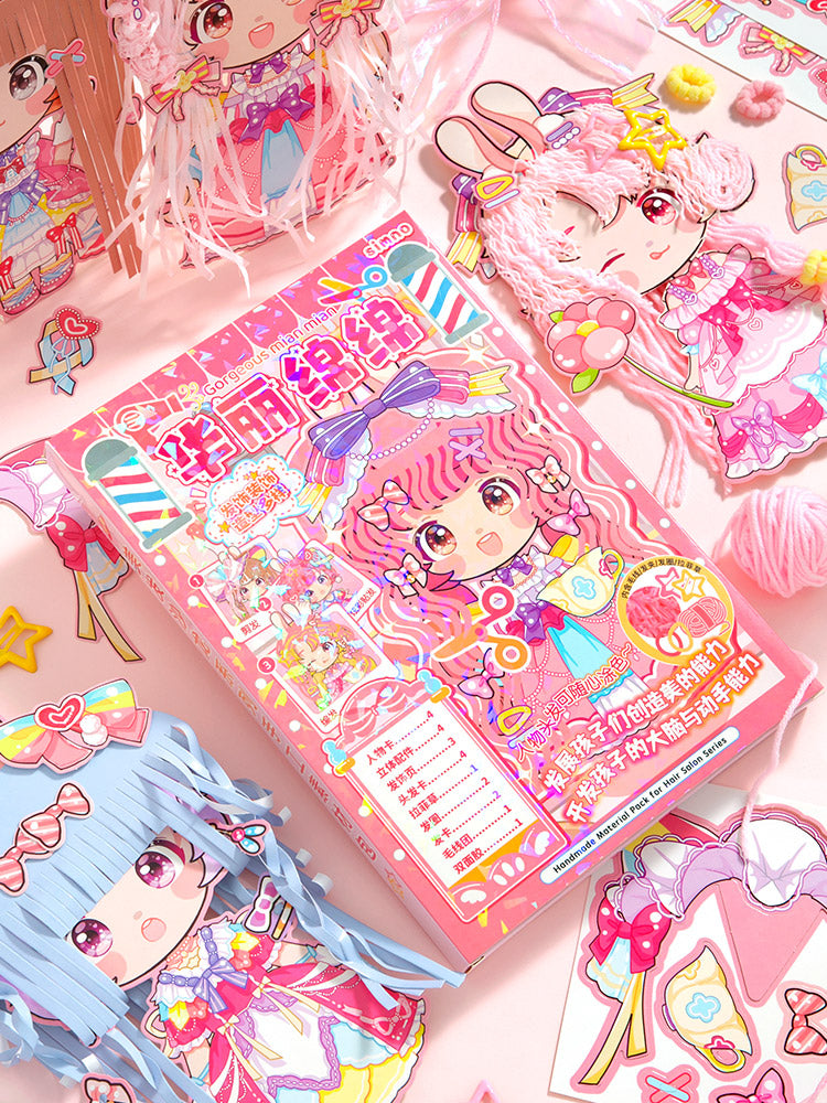 Simno Creative Hair Salon DIY-uitknipset voor papieren modepoppen