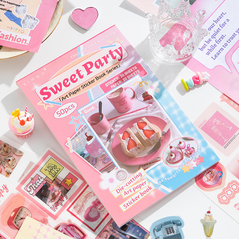 Volume Pack: 30 Washi + 20 Paper Sheets - Sweet Party