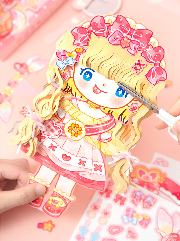 Simno Creative Hair Salon DIY-uitknipset voor papieren modepoppen