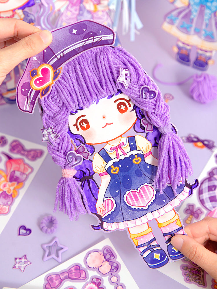 Simno Creative Hair Salon DIY-uitknipset voor papieren modepoppen