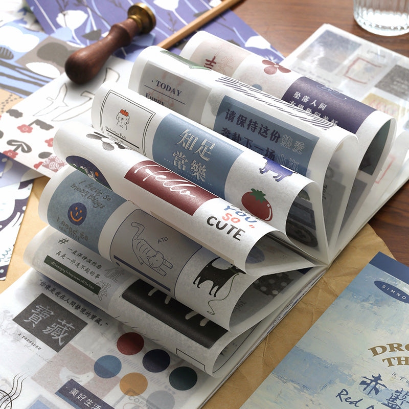 Volume Pack: 30 Washi + 20 Paper Sheets  - Poems In The Forest