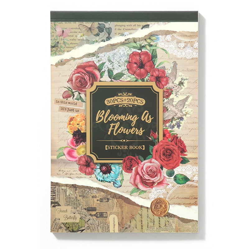Volume Pack: 30 Washi + 20 Paper Sheets - Blooming as Flowers