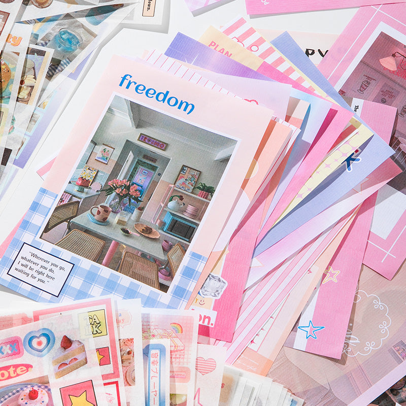 Volume Pack: 30 Washi + 20 Paper Sheets - Sweet Party