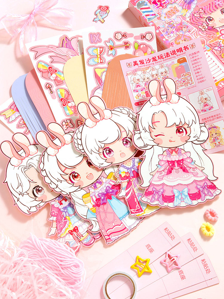 Simno Creative Hair Salon DIY-uitknipset voor papieren modepoppen