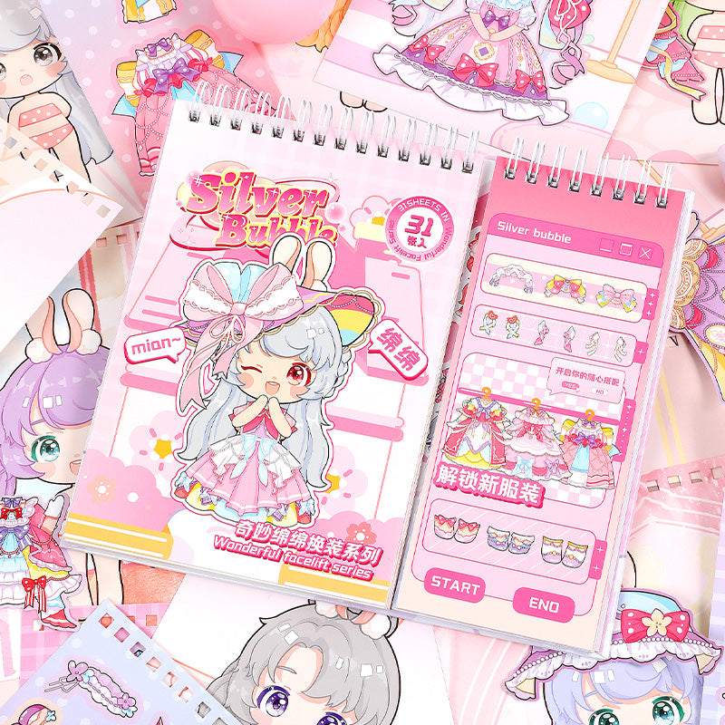 Aankleedstickerboek - Blauwe zomer