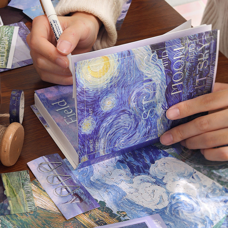 Simno Bullet Journal Set - 155 stuks - A6-notitieboek - Accessoires - Stickers - Sjablonen - Producten - Washi Tape - Scrapbook Album - Paars