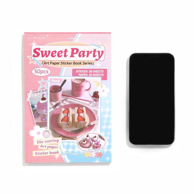 Volume Pack: 30 Washi + 20 Paper Sheets - Sweet Party