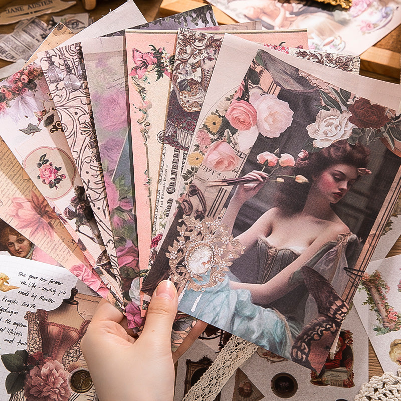 Volume Pack: 30 Washi + 20 Paper Sheets - Victorian Garden