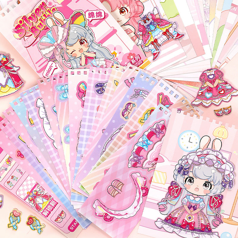 Aankleedstickerboek - Blauwe zomer