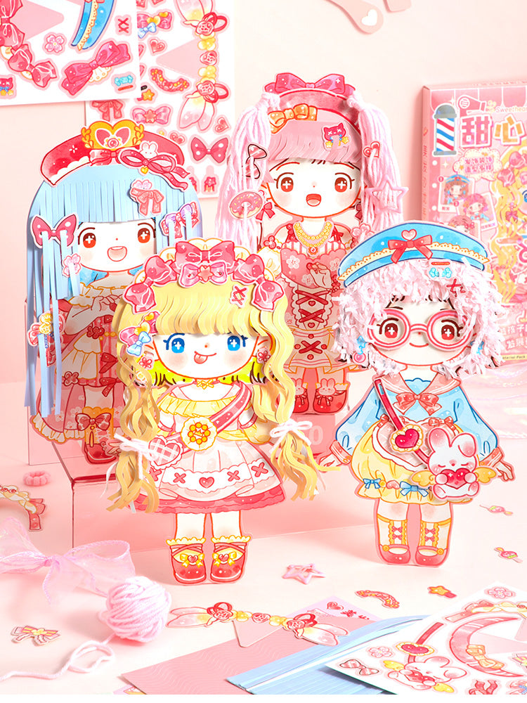 Simno Creative Hair Salon DIY-uitknipset voor papieren modepoppen