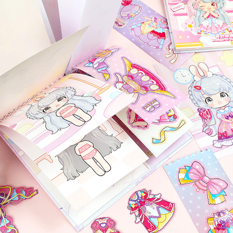 Aankleedstickerboek - Blauwe zomer