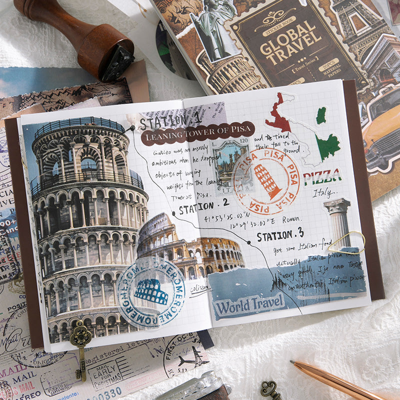 Volume Pack: 30 Washi + 20 Paper Sheets - Global Travel