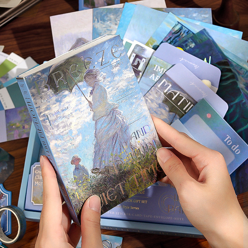 Simno Bullet Journal Set - 155 stuks - A6-notitieboek - Accessoires - Stickers - Sjablonen - Producten - Washi Tape - Scrapbook Album - Paars