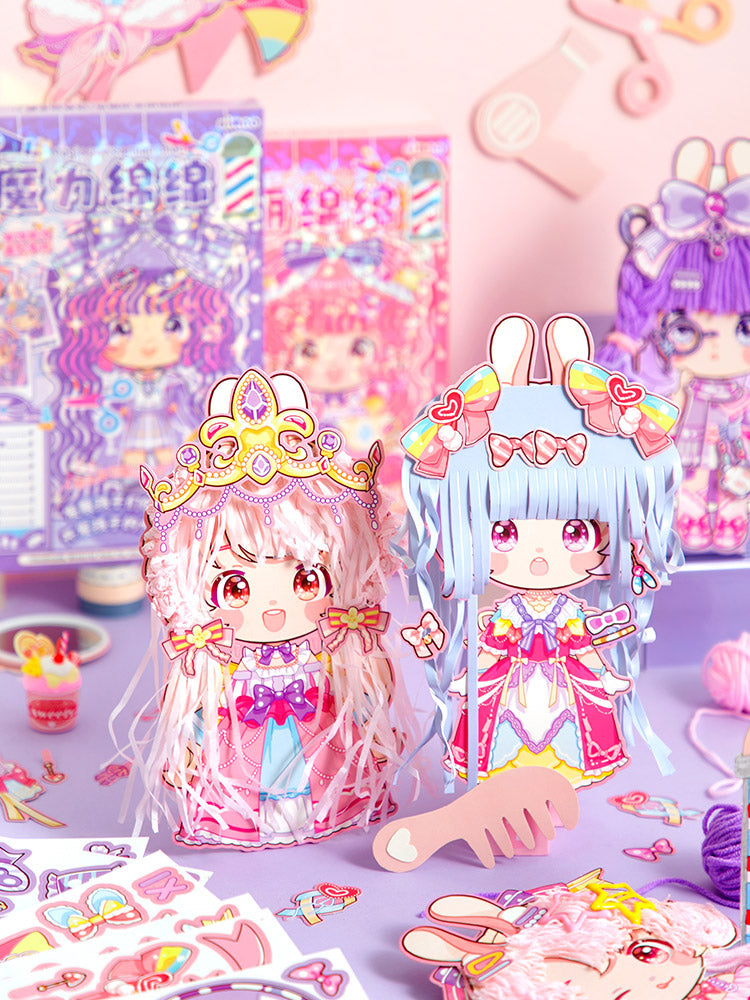 Simno Creative Hair Salon DIY-uitknipset voor papieren modepoppen