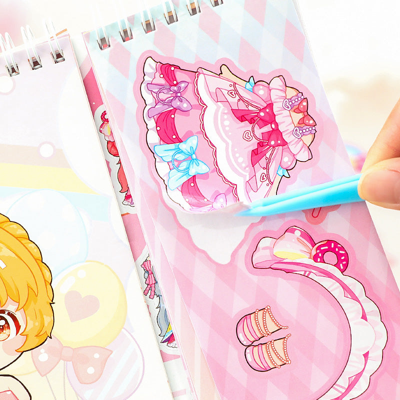 Aankleedstickerboek - Blauwe zomer