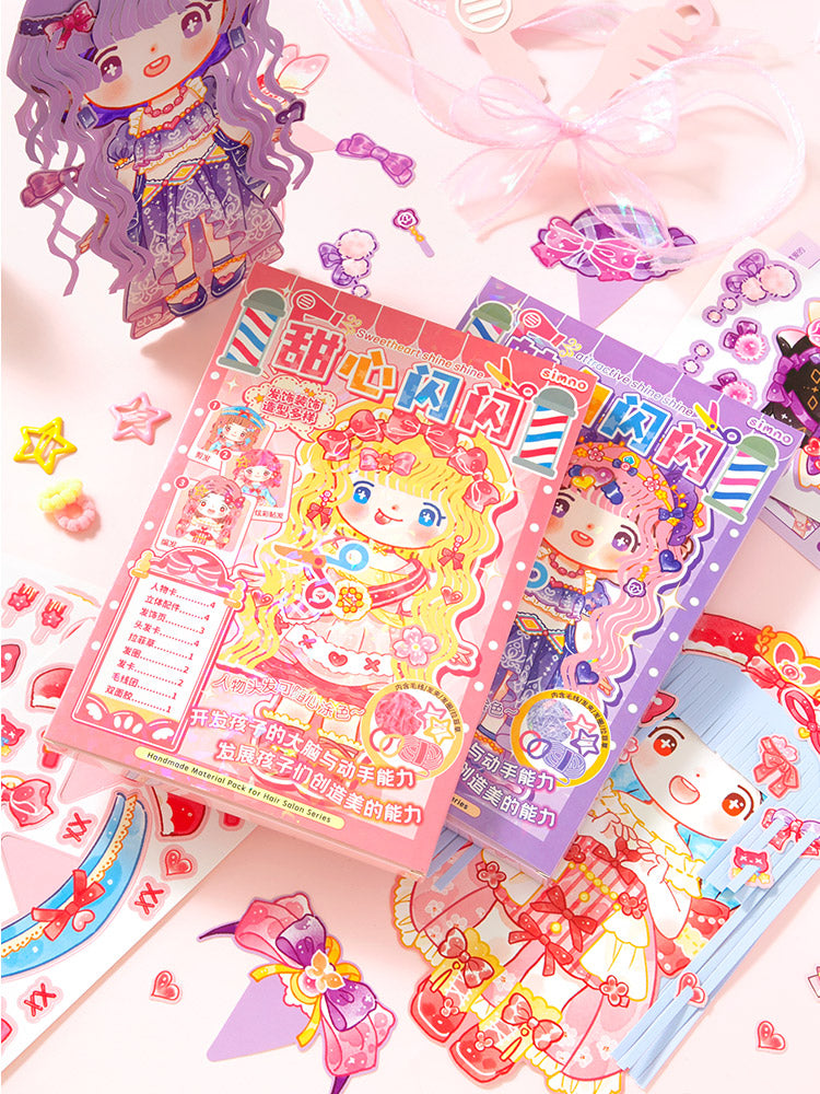 Simno Creative Hair Salon DIY-uitknipset voor papieren modepoppen