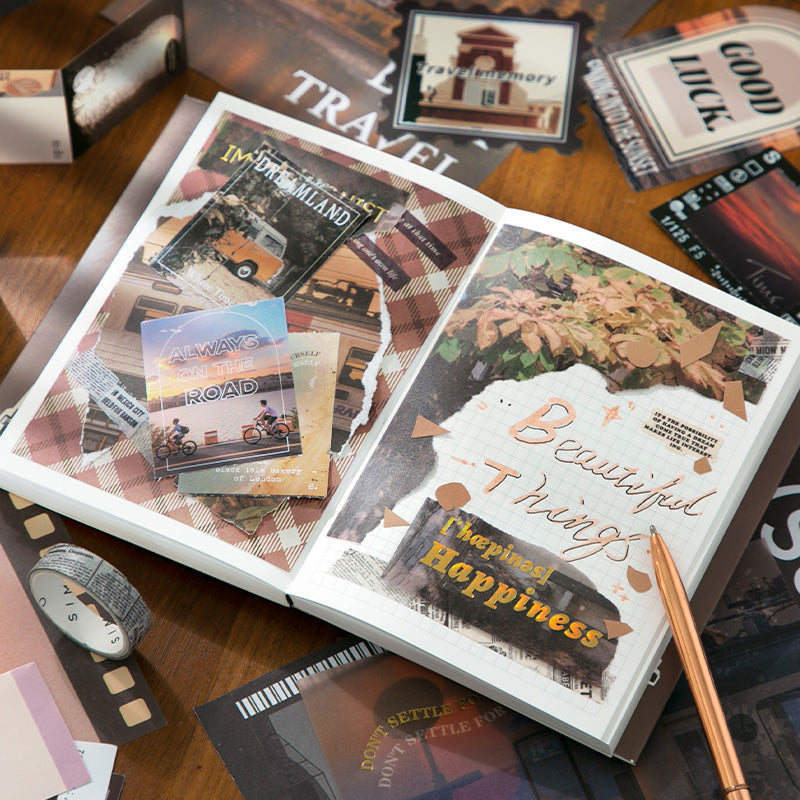 Simno Bullet Journal Set - 155 stuks - A6-notitieboek - Accessoires - Stickers - Sjablonen - Producten - Washi Tape - Scrapbook Album - Paars