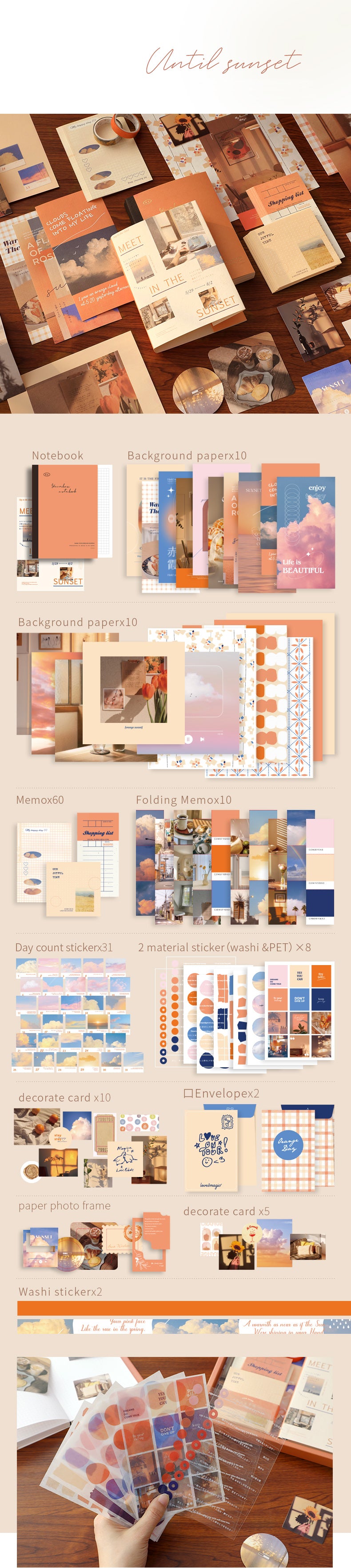 Bullet Journal Set - 155 stuks - Until Sunset