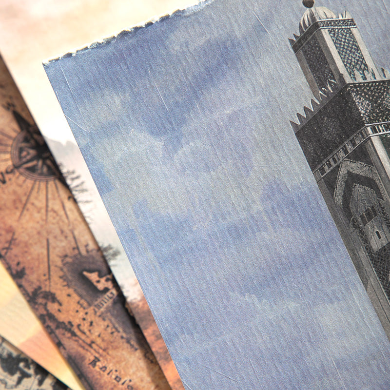 Volume Pack: 30 Washi + 20 Paper Sheets - Global Travel