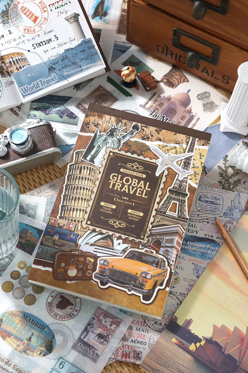 Volume Pack: 30 Washi + 20 Paper Sheets - Global Travel
