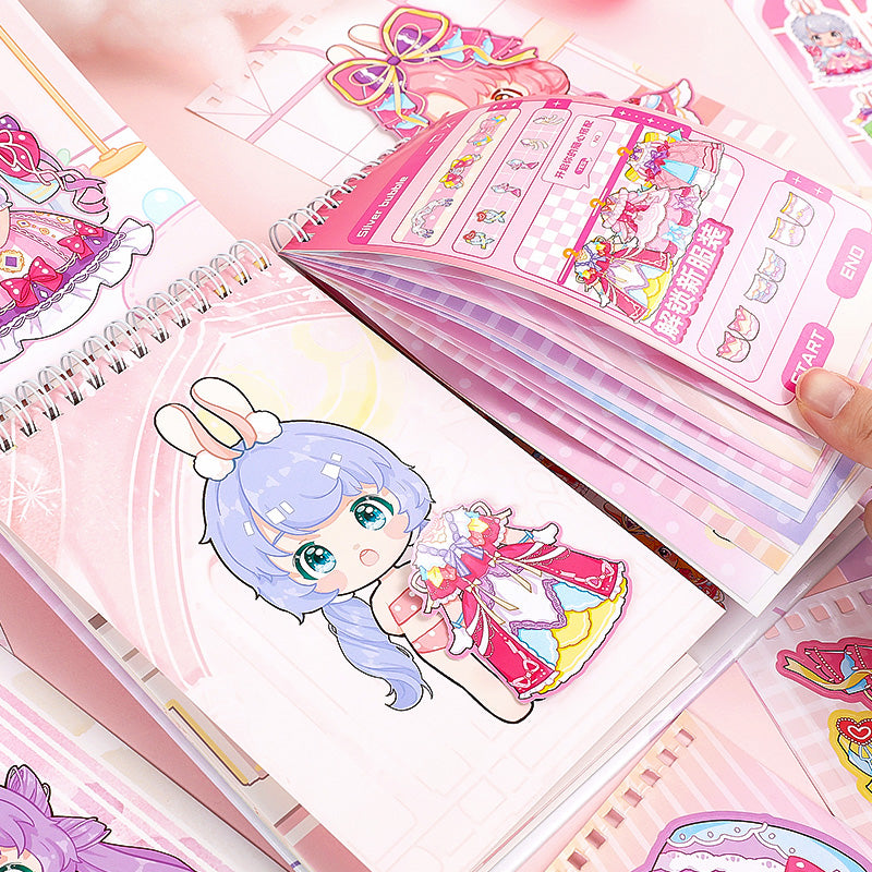 Aankleedstickerboek - Blauwe zomer