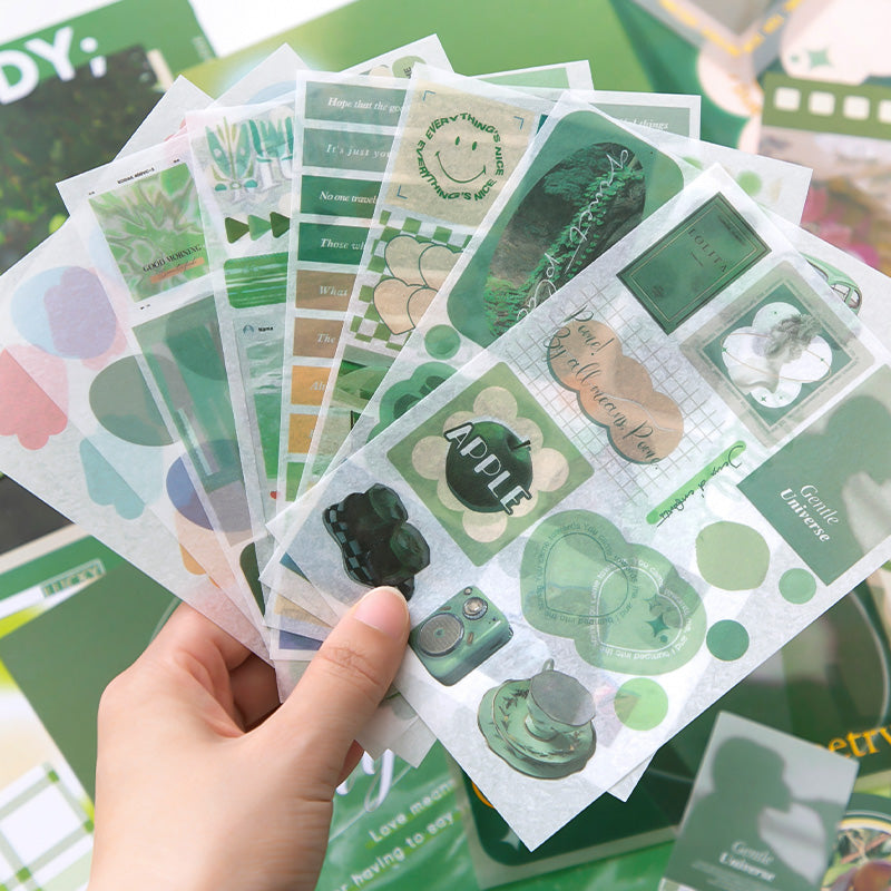 Simno Bullet Journal Set - 155 stuks - A6-notitieboek - Accessoires - Stickers - Sjablonen - Producten - Washi Tape - Scrapbook Album - Paars