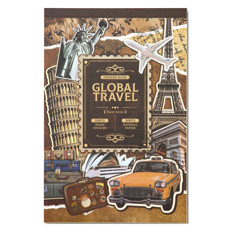 Volume Pack: 30 Washi + 20 Paper Sheets - Global Travel