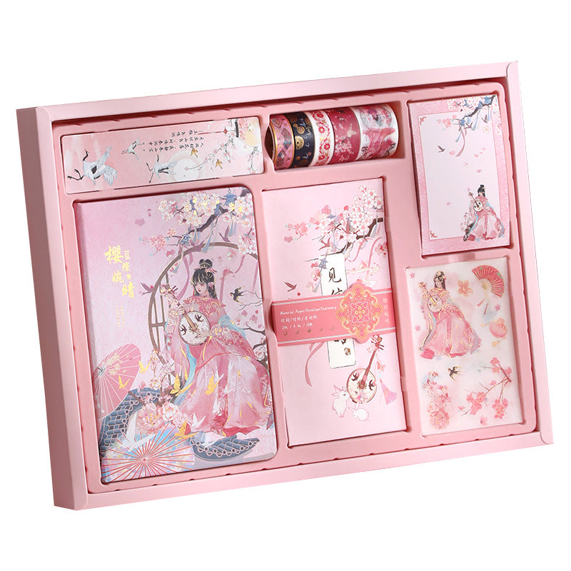Bullet Journal Set - Luxe notitieboek cadeauset in Chinese stijl - Roze