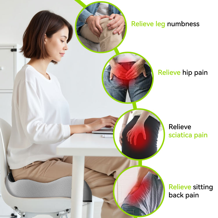 LYH® Ergonomisches Sitzkissen - Offene Mitte - Memory-Schaum