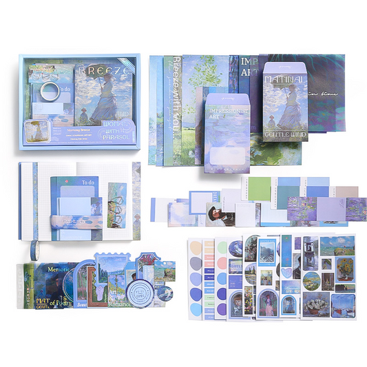 Simno Bullet Journal Set - 155 stuks - A6-notitieboek - Accessoires - Stickers - Sjablonen - Producten - Washi Tape - Scrapbook Album - Paars