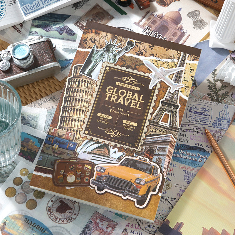 Volume Pack: 30 Washi + 20 Paper Sheets - Global Travel