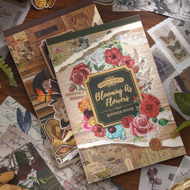 Volume Pack: 30 Washi + 20 Paper Sheets - Blooming as Flowers