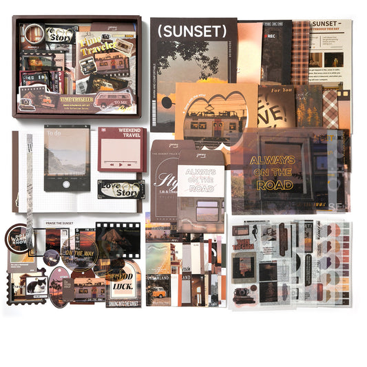 Simno Bullet Journal Set - 155 stuks - A6-notitieboek - Accessoires - Stickers - Sjablonen - Producten - Washi Tape - Scrapbook Album - Paars