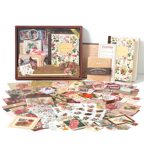 SIMNO® A6 Bullet Journal Set - Flower Letter - 195 pieces