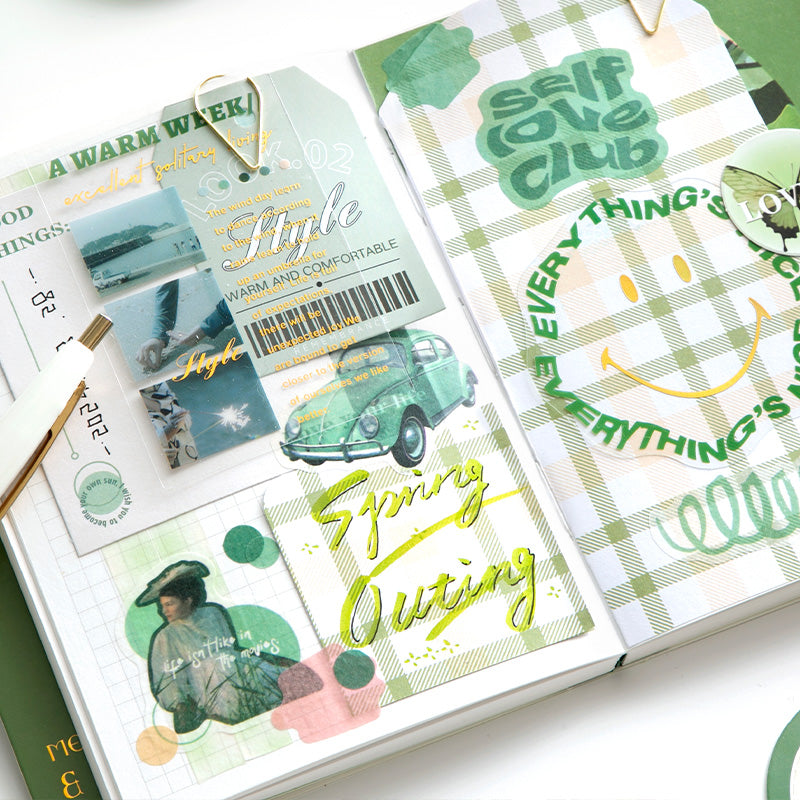 Simno Bullet Journal Set - 155 stuks - A6-notitieboek - Accessoires - Stickers - Sjablonen - Producten - Washi Tape - Scrapbook Album - Paars