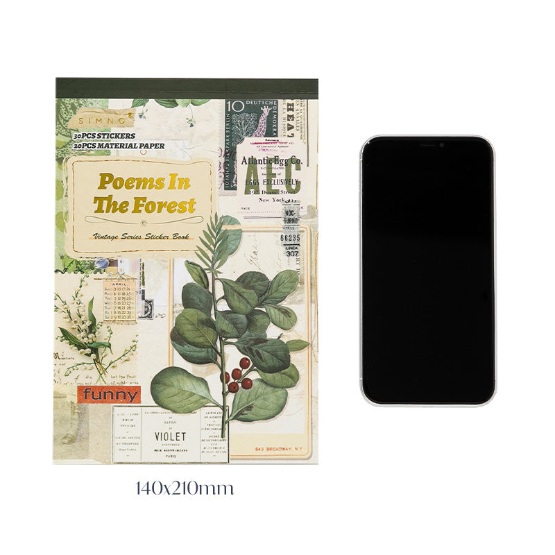 SIMNO® Sticker & Paper Set - Poems In The Forest - 50 sheets