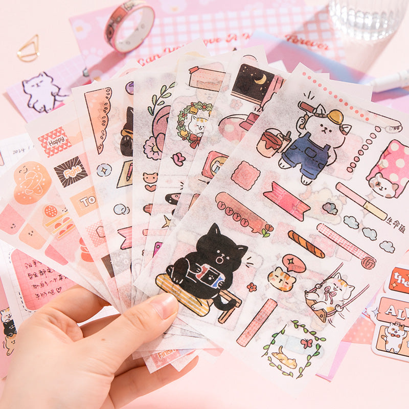 Simno Bullet Journal Set - 155 stuks - A6-notitieboek - Accessoires - Stickers - Sjablonen - Producten - Washi Tape - Scrapbook Album - Paars