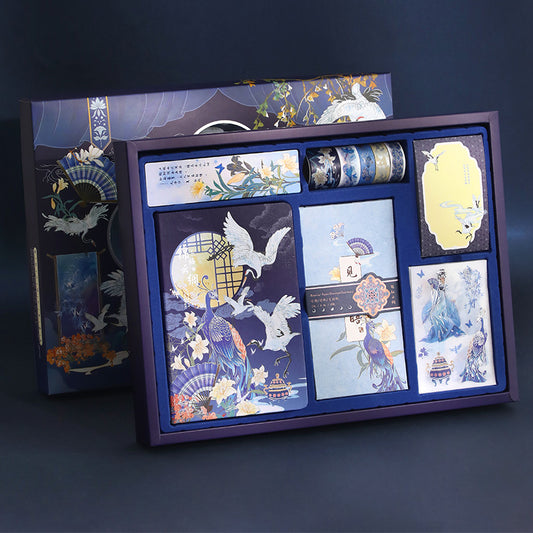 Bullet Journal Set - Luxe notitieboek cadeauset in Chinese stijl - Blauw