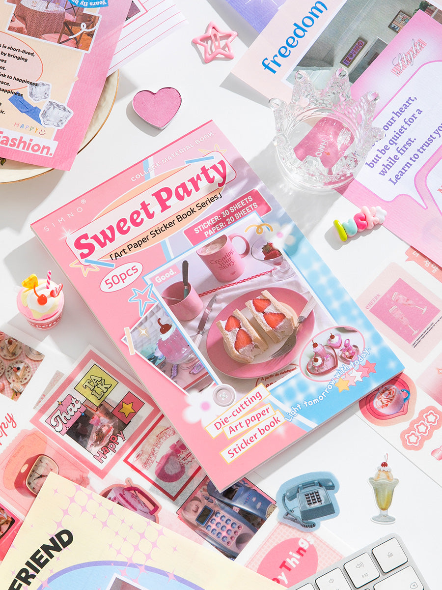 Volume Pack: 30 Washi + 20 Paper Sheets - Sweet Party