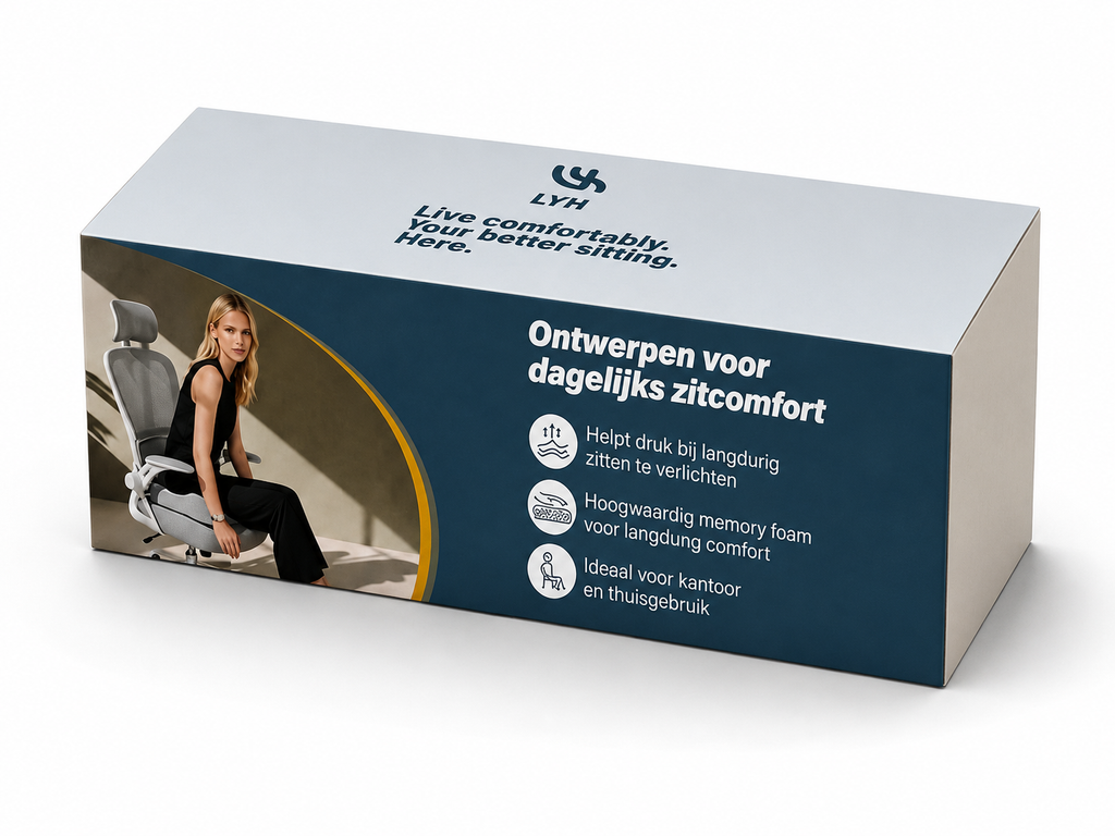 LYH® Ergonomisches Sitzkissen - 3D Mesh - Memory-Schaum