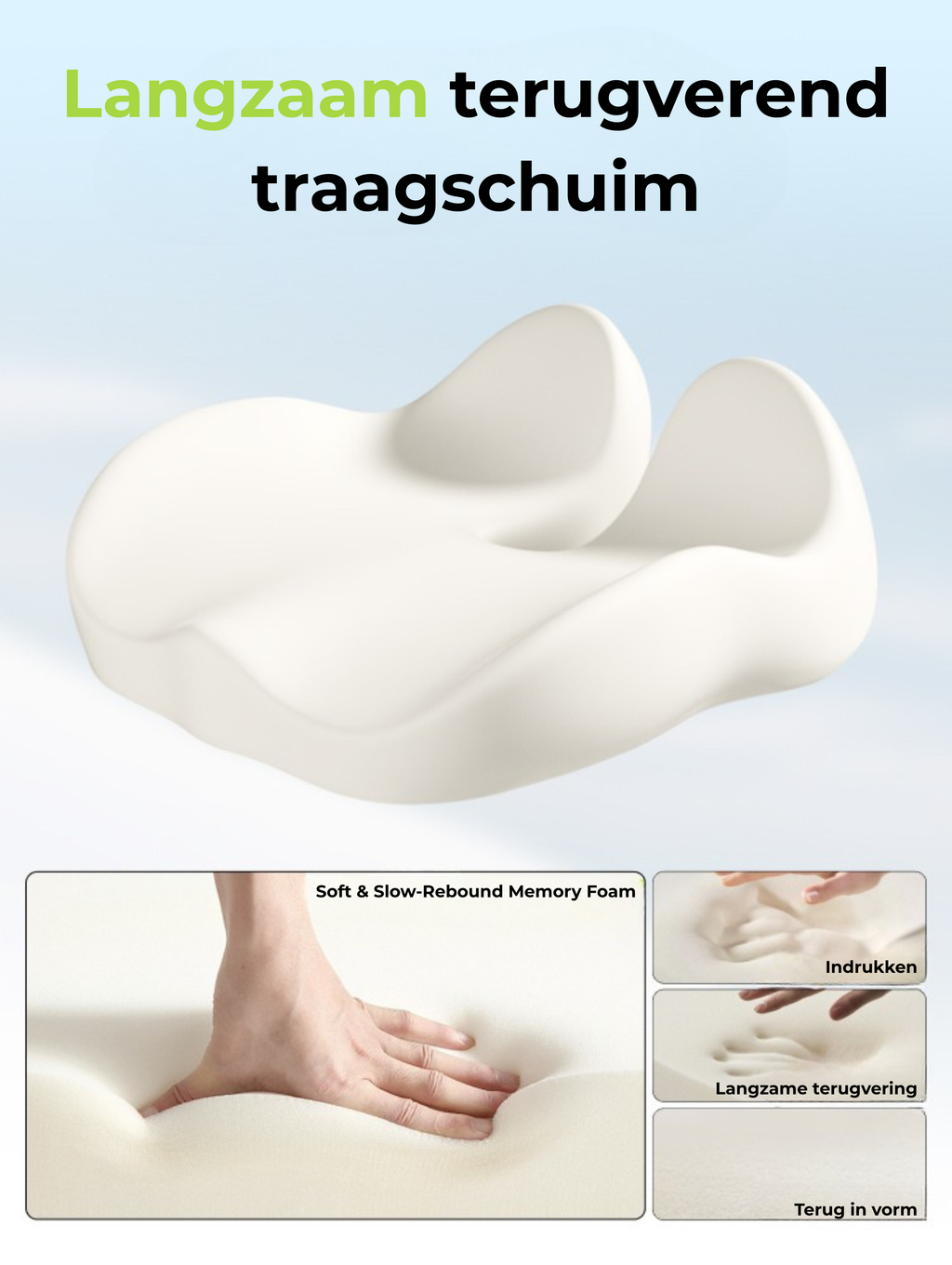 LYH® Ergonomisches Sitzkissen - 3D Mesh - Memory-Schaum