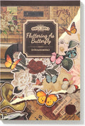 SIMNO® Sticker- en papierset - 50 vellen - Set met vellum stickers, hobbypapier en decoratiepapier voor bullet journal en scrapbook - Fluttering as Butterfly