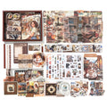 SIMNO® A6 Bullet Journal Set - 12 Soorten & 195-delig - Scrapbook Set met Stickers, Washi Tape en Decoratiepapier - Koffietijd