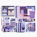 SIMNO® A6 Bullet Journal Set - 12 Soorten & 195-delig - Scrapbook Set met Stickers, Washi Tape en Decoratiepapier - Paars