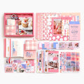 SIMNO® A6 Bullet Journal Set - 12 Soorten & 195-delige Journaling Set met Washi Tape, Stickers en Decoratiepapier - Roze