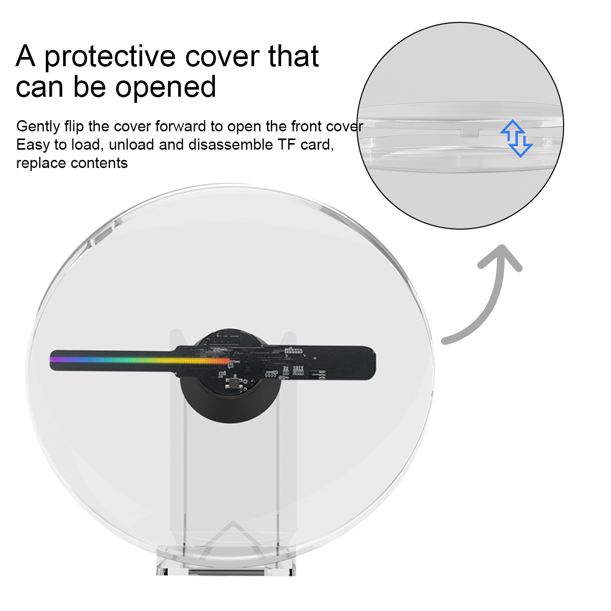 Projecteur holographique 3D intelligent à éclairage LED - 18 cm - Bureau